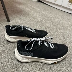 Hoka Black and White Running Sneakers